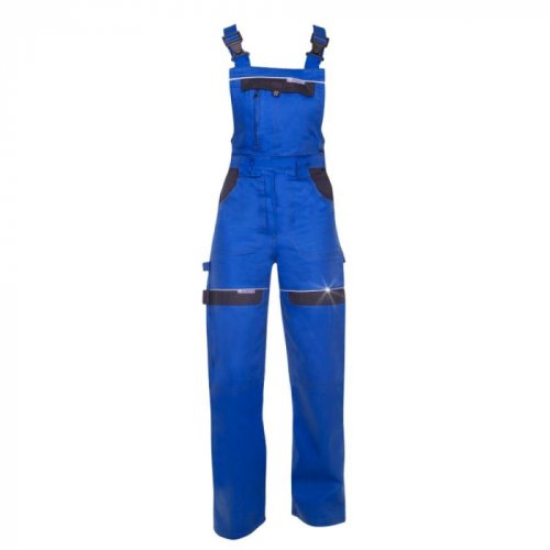 Pantaloni de lucru cu pieptar cool trend - albastru - pentru femei