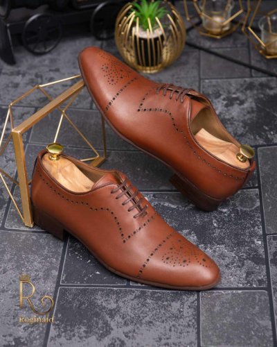 Pantofi de barbati oxford, maro, piele naturala - p1296