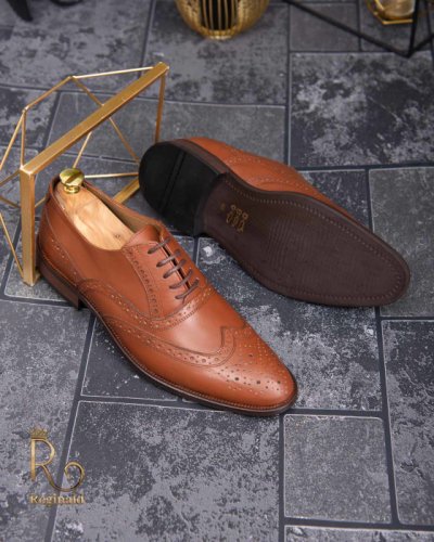 Pantofi de barbati oxford, maro, piele naturala - p1298