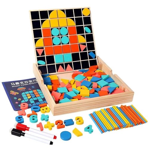 Joc tip puzzle mozaic karemi, multicolor