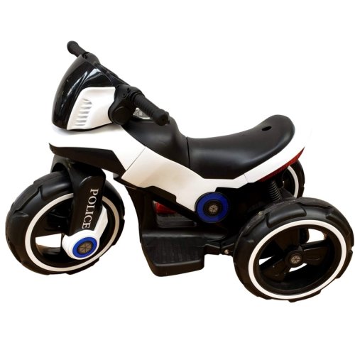 Motocicleta electrica copii sport, karemi, 3 roti, usb player, alba