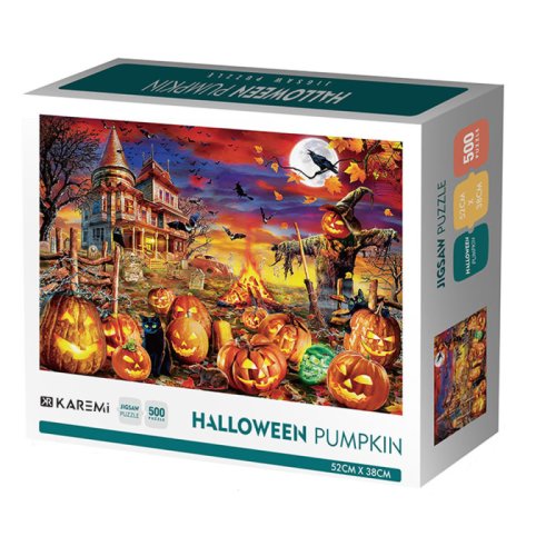 Puzzle karemi halloween pumpkin, dovleac, 500 piese