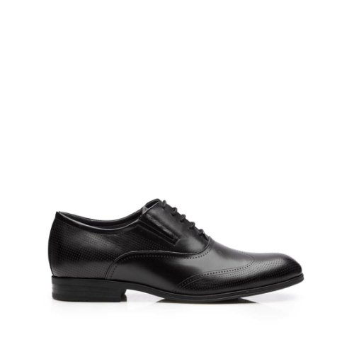 Pantofi bărbaţi eleganţi din piele naturală, leofex-581 negru box