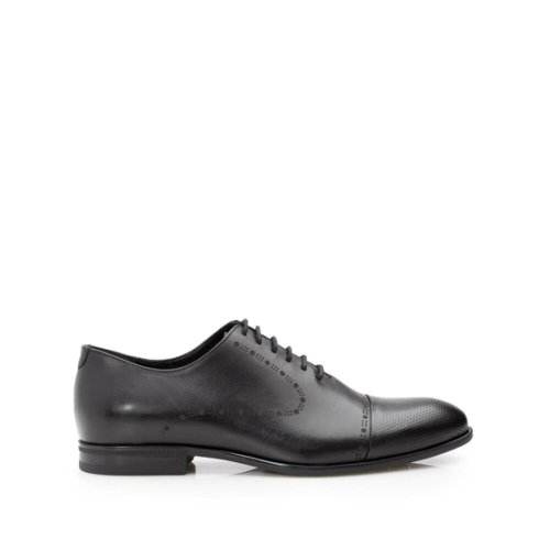 Pantofi barbati eleganti din piele naturala leofex- 934-2 negru box