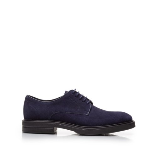 Pantofi casual bărbați din piele naturală, leofex - 991 blue velur
