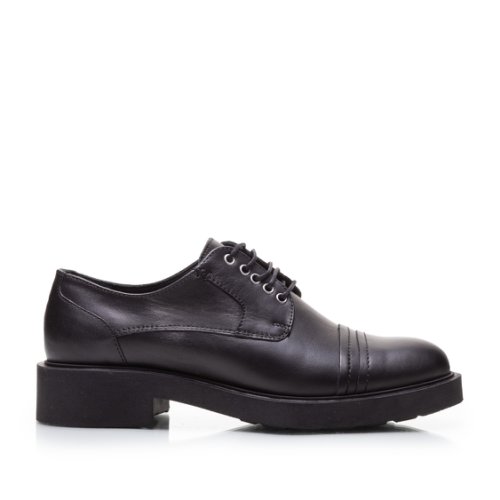 Pantofi casual damă din piele naturală,leofex - 372 negru box