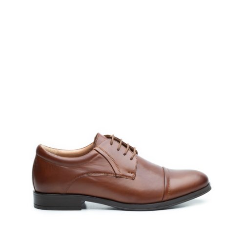 Pantofi eleganti barbati din piele naturala, leofex - 930 cognac box