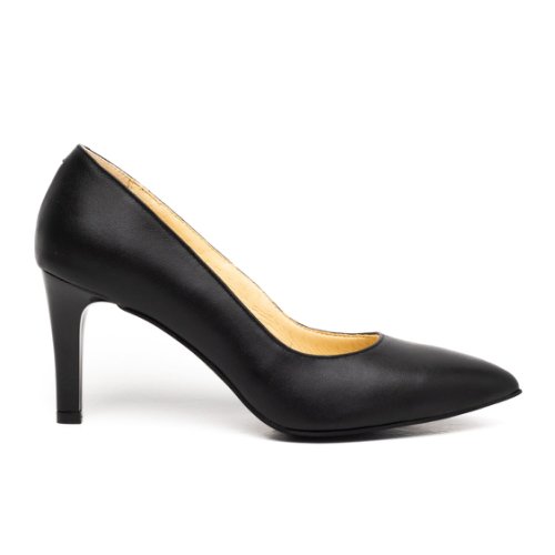 Pantofi stiletto dama din piele naturala,leofex -872 negru box