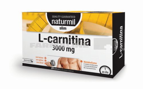 L - carnitina slim 3000 mg, 20 fiole buvabile x15 ml 