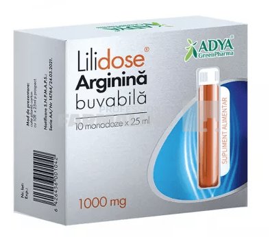 Lilidose arginina buvabila 1000 mg 10 monodoze