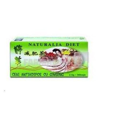 Naturalia diet ceai antiadipos cu ginseng 30 plicuri