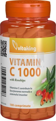 Vitamina c 1000 mg lamaie cu macese si acerola 100 comprimate