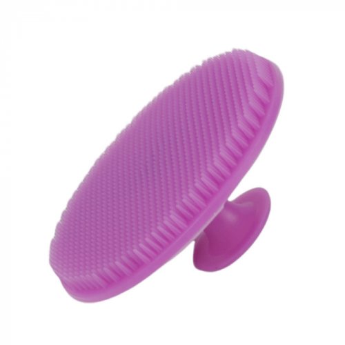 Burete de silicon antibacterian pentru curatarea tenului, reutilizabil, purple
