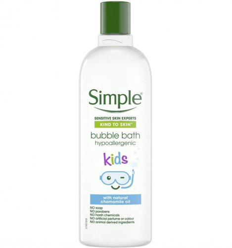 Crema de baie cu ulei natural de musetel pentru copii, simple bubble bath hypoallergenic, 400 ml