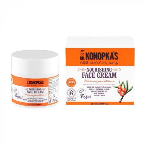 Crema de fata hranitoare cu extract de catina, dr. konopka s, ingrediente 98.9% naturale, 50 ml
