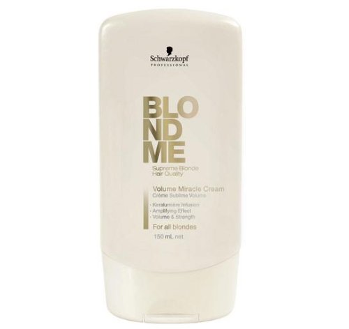 Crema leave-in pentru parul blond schwarzkopf professional blondme volume miracle cream, 150 ml