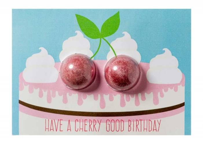 Felicitare cu bila efervescenta cherry good birthday bomb cosmetics