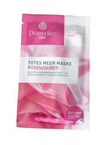 Masca de fata hidratanta dermasel spa cu petale de trandafir 12 ml