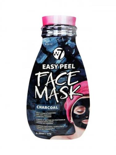 Masca pe baza de carbune pentru indepartarea impuritatilor w7 easy peel face mask charcoal 10 g