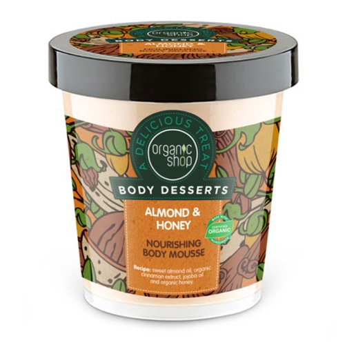 Mousse de corp nutritiv organic shop body desserts cu migdale si miere, 450 ml