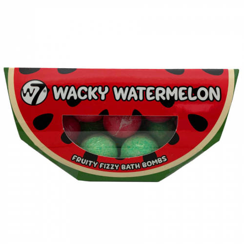 Set 10 bile efervescente de baie w7 wacky watermelon fruity fizzy bath bombs, 10 x 10 g
