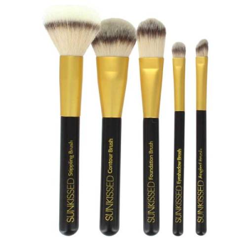 Set 5 pensule pentru conturare si blending sunkissed the perfect contour 5pc make up brush set