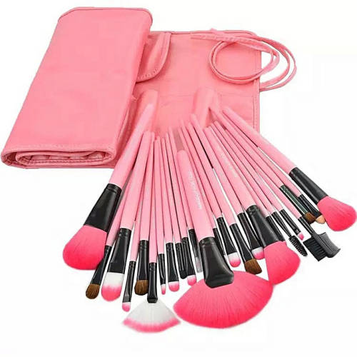 Set de 24 pensule profesionale top quality lilyz mix de par natural pink