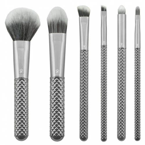 Set pensule profesionale royal langnickel moda metallics total face flip kit, 7 piese, silver