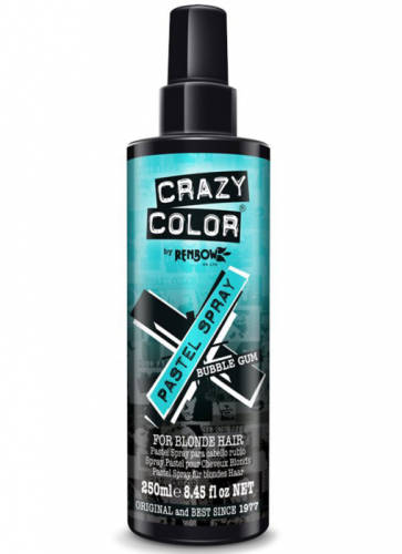Spray colorant pentru parul blond, crazy color pastel spray bubble gum, 250 ml
