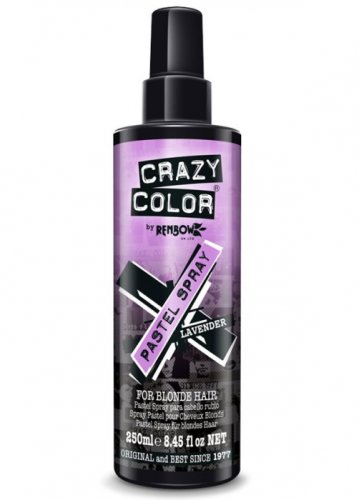 Spray colorant pentru parul blond, crazy color pastel spray lavender, 250 ml