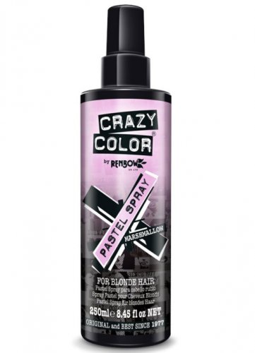 Spray colorant pentru parul blond, crazy color pastel spray marshmallow, 250 ml