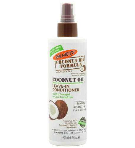 Spray fara clatire pentru par deteriorat palmer s coconut oil formula, leave-in conditioner, vitamina e, 250 ml