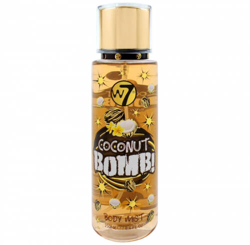 Spray pentru corp cu aroma de cocos w7 coconut bomb! body mist 250 ml