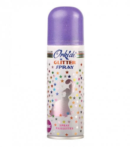 Spray stralucitor violet pentru par sau corp orkide glitter spray, 90 ml