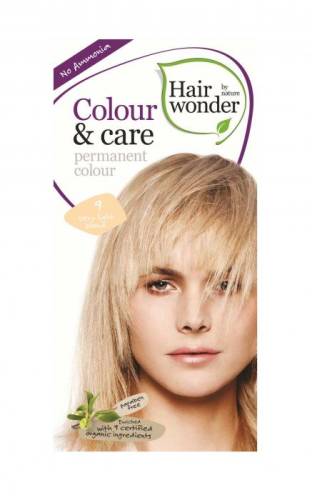 Vopsea de par fara amoniac hennaplus hair wonder 9 very light blond