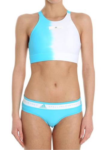 Adidas By Stella Mccartney light-blue and white top bikini light blue
