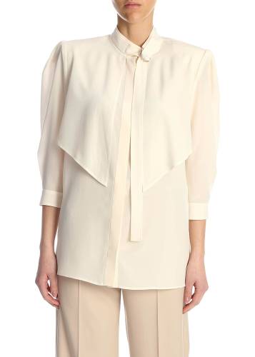 Adidas By Stella Mccartney stefanie shirt in cream color silk blend cream