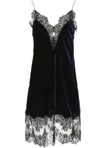 Adidas By Stella Mccartney velvet slip dress with lace ink