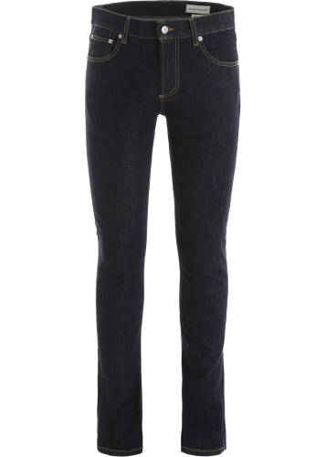 Alexander Mcqueen skinny jeans with embroidered logo indigo