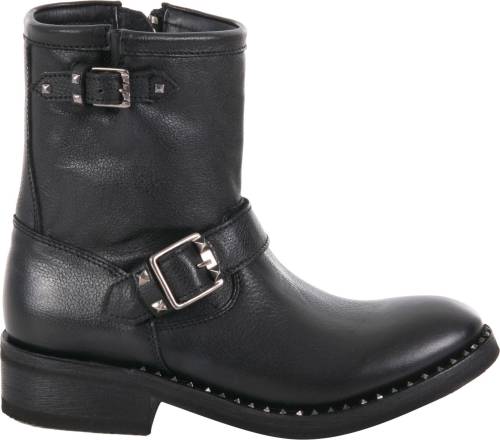 Ash leather ankle boots black