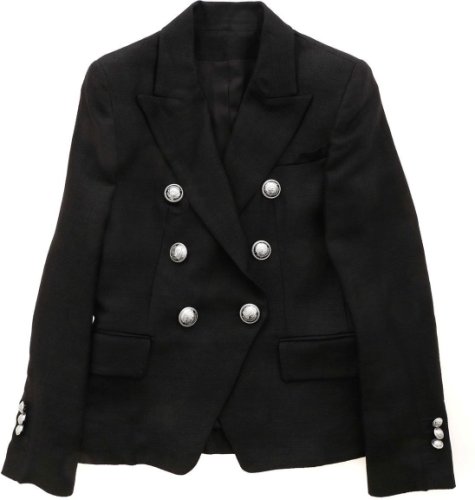 Balmain embossed buttons blazer in black black