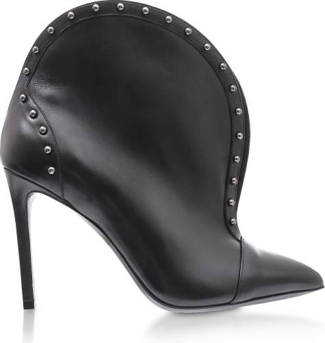 Balmain leather ankle boots black