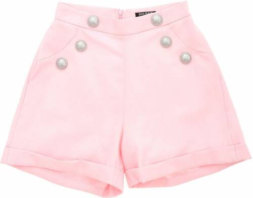 Balmain shorts in pink with embossed buttons pink