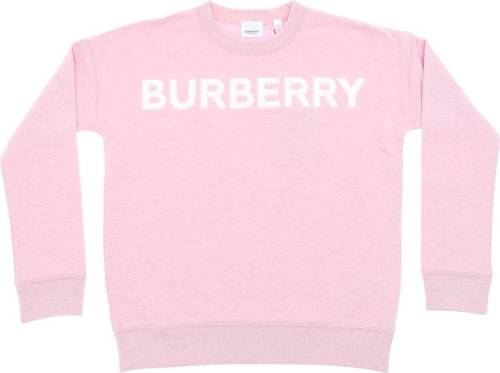 Burberry crewneck sweatshirt in pink with white Burberry logo pink