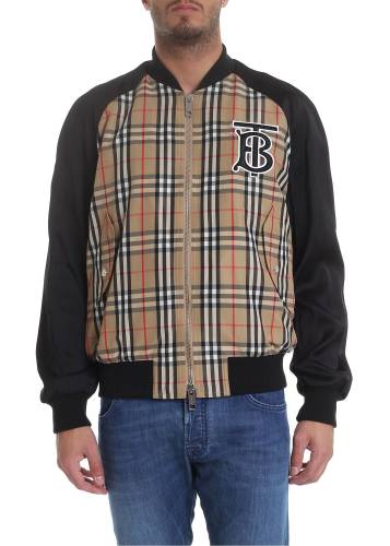 Burberry harlington bomber with vintage check beige