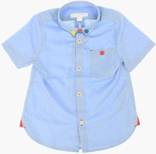 Burberry Kids short sleeves shirt light blue