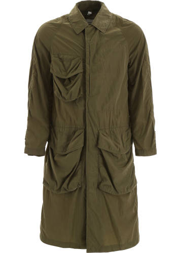 Burberry raincoat with cargo pockets light moss