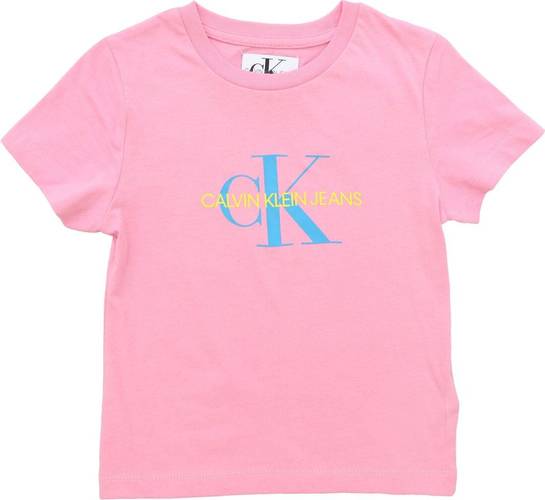 Calvin Klein Jeans monogram oco t-shirt in pink pink