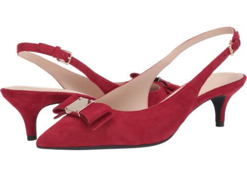 Cole Haan 45 mm tali bow sling red dahlia suede