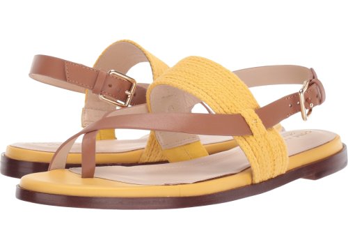 Cole Haan anica thong sandal bright yellow/pecan